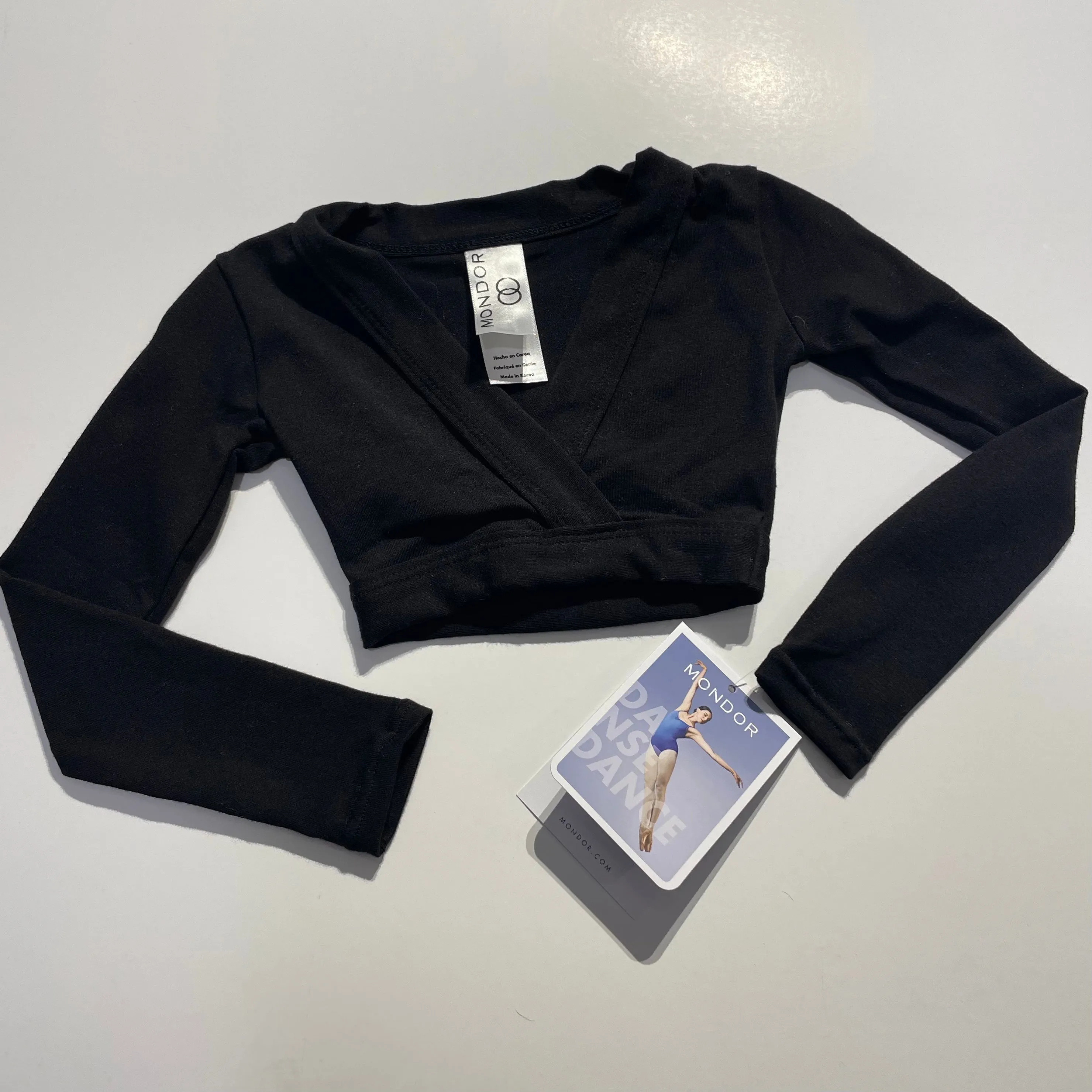 Mondor Adult Black Long Sleeve Wrap Sweater