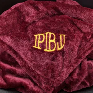 Monogrammed Mink Touch Luxury Blanket