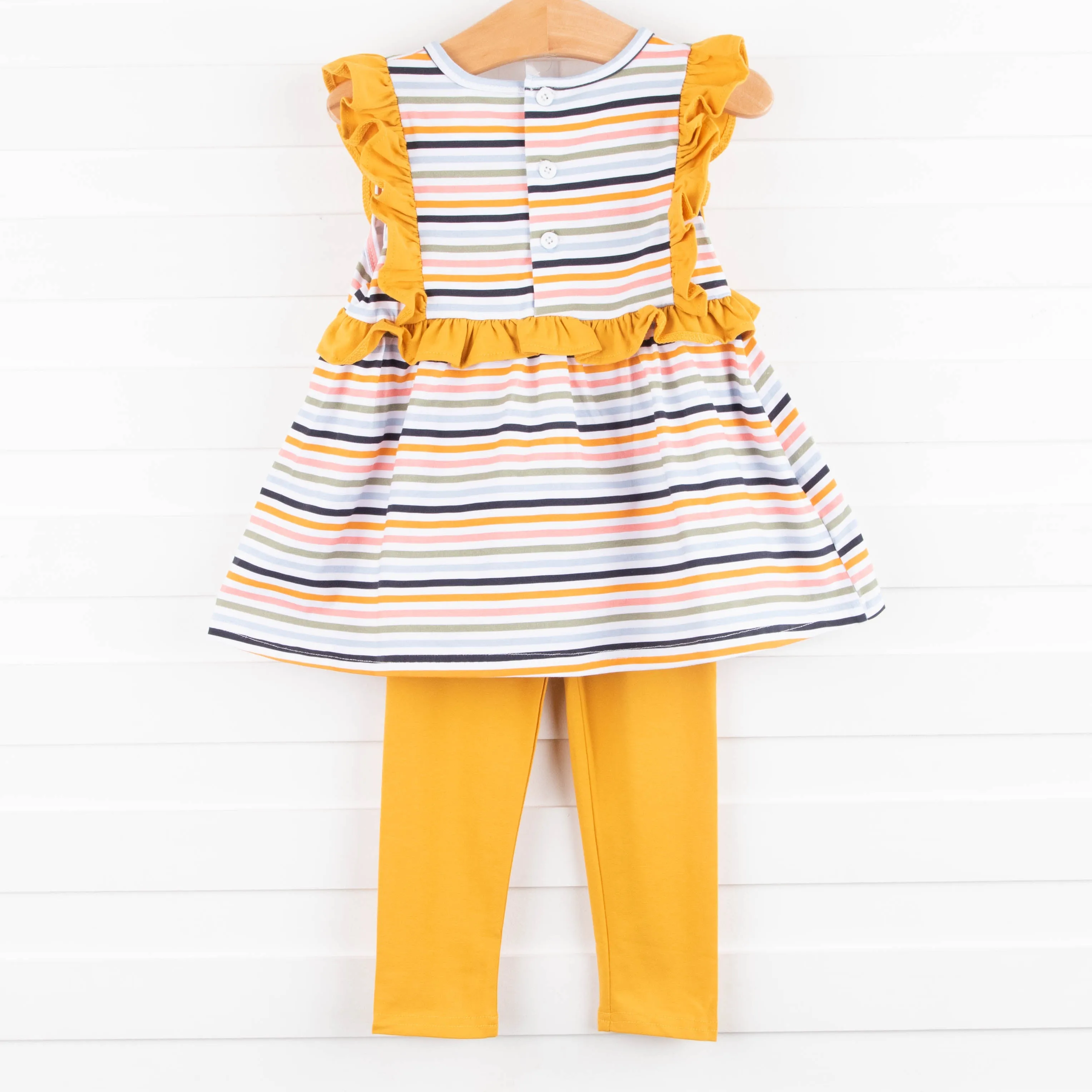 Morgan Tunic Set, Yellow Stripe