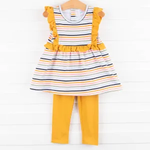 Morgan Tunic Set, Yellow Stripe