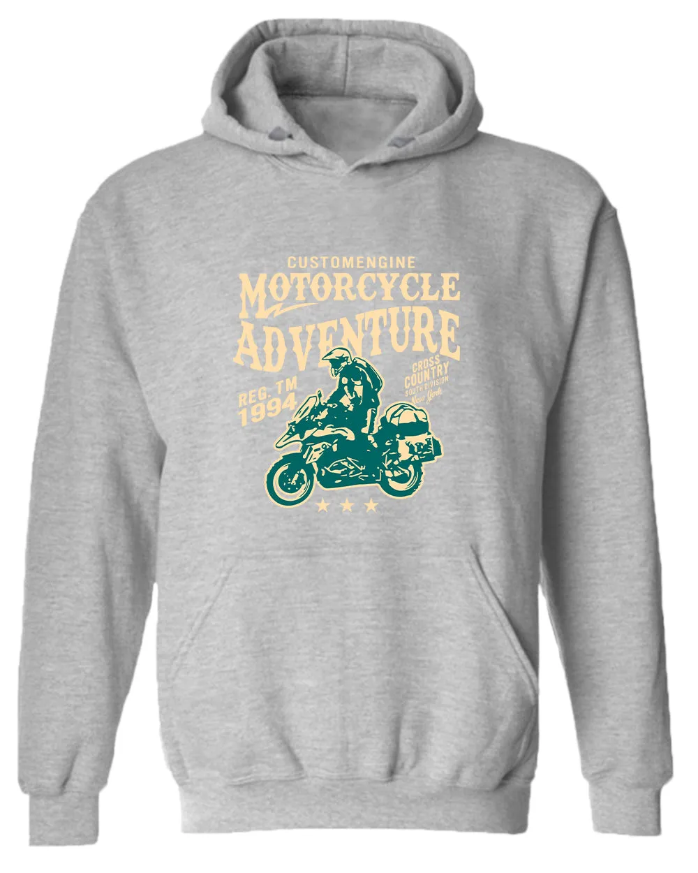 Motorcycle adventure cross country hoodie