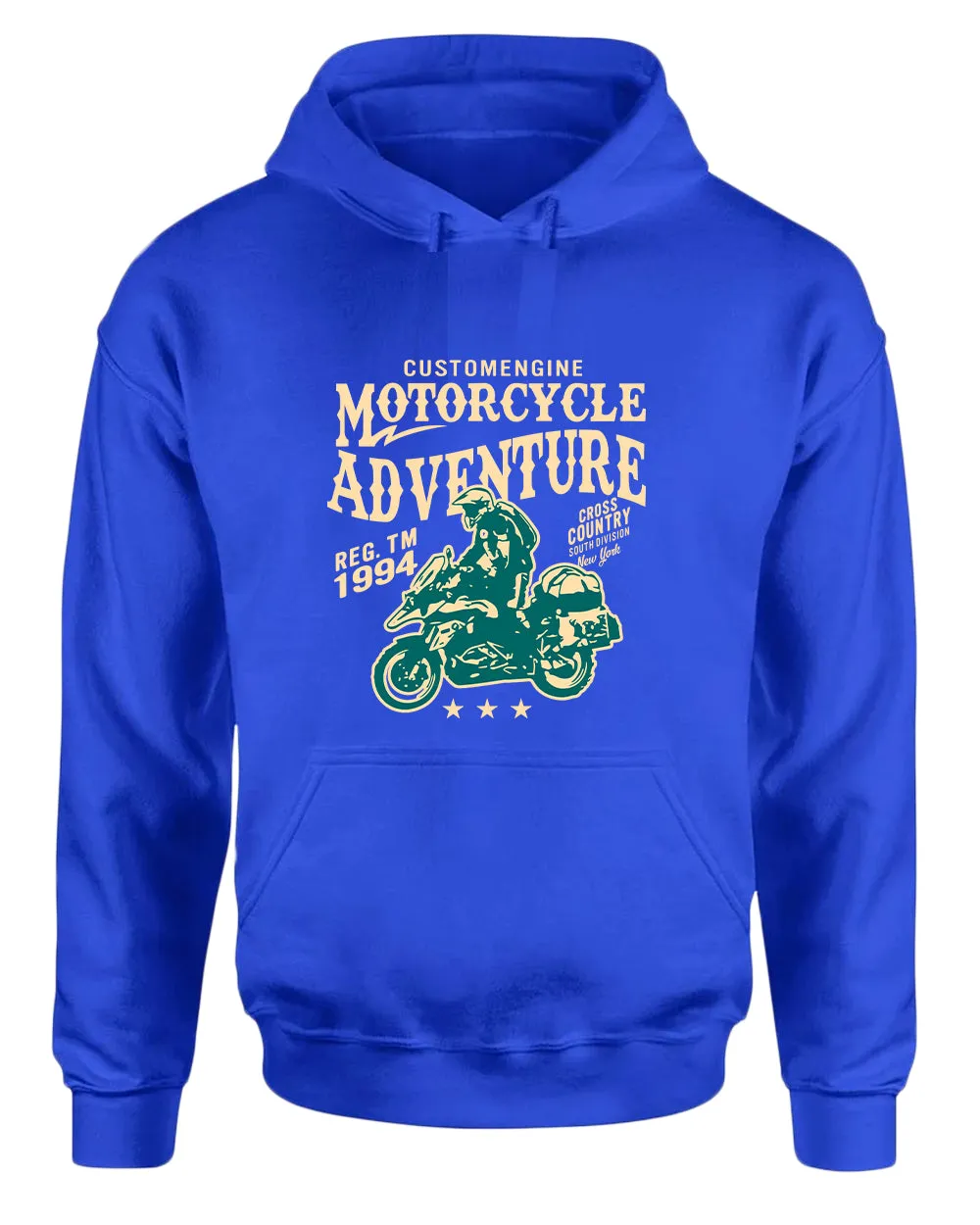 Motorcycle adventure cross country hoodie