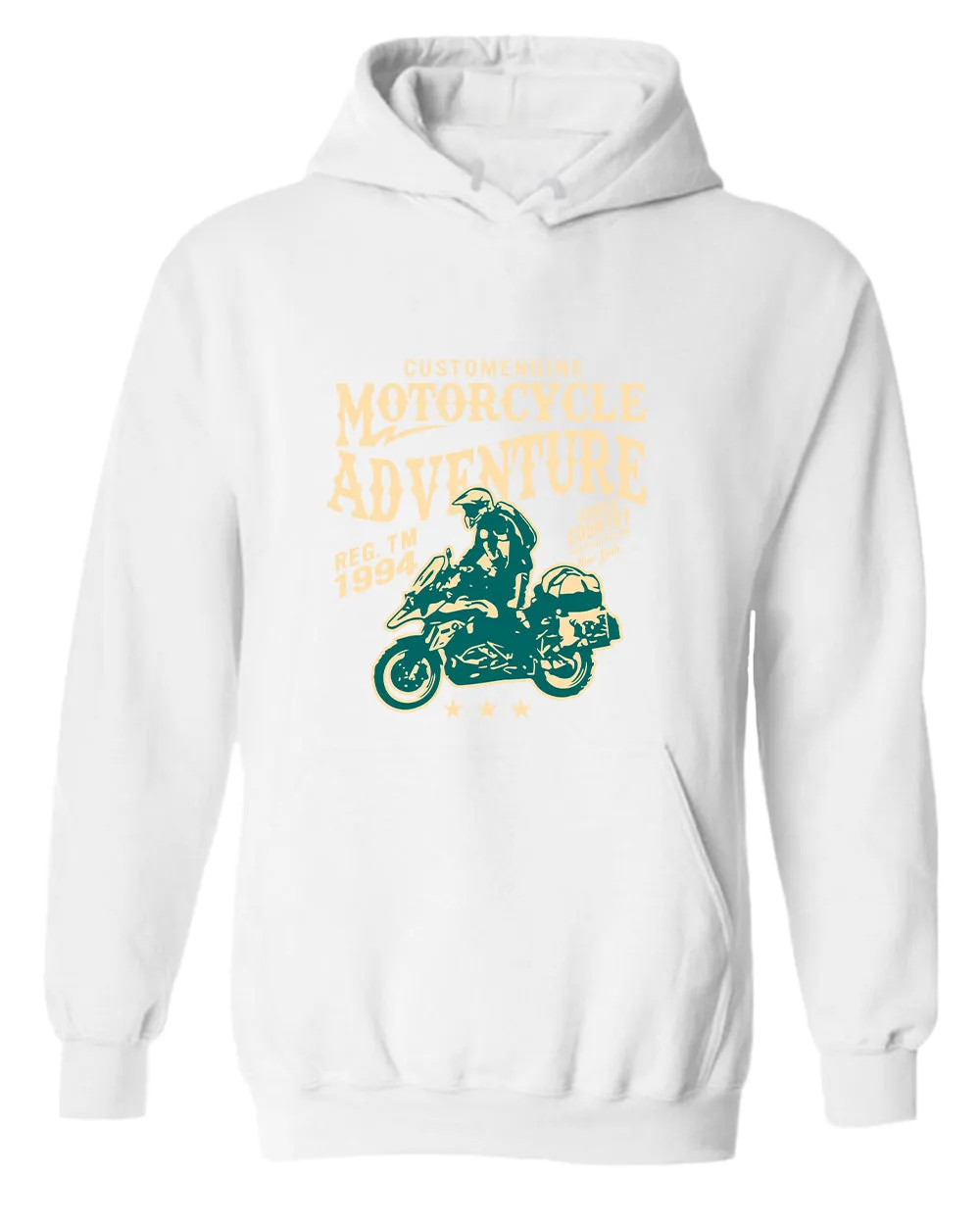 Motorcycle adventure cross country hoodie