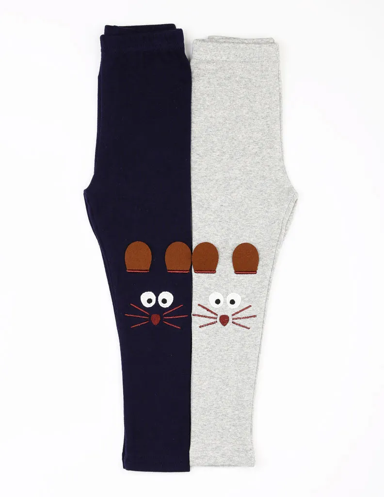 Mouse Leggings Navy