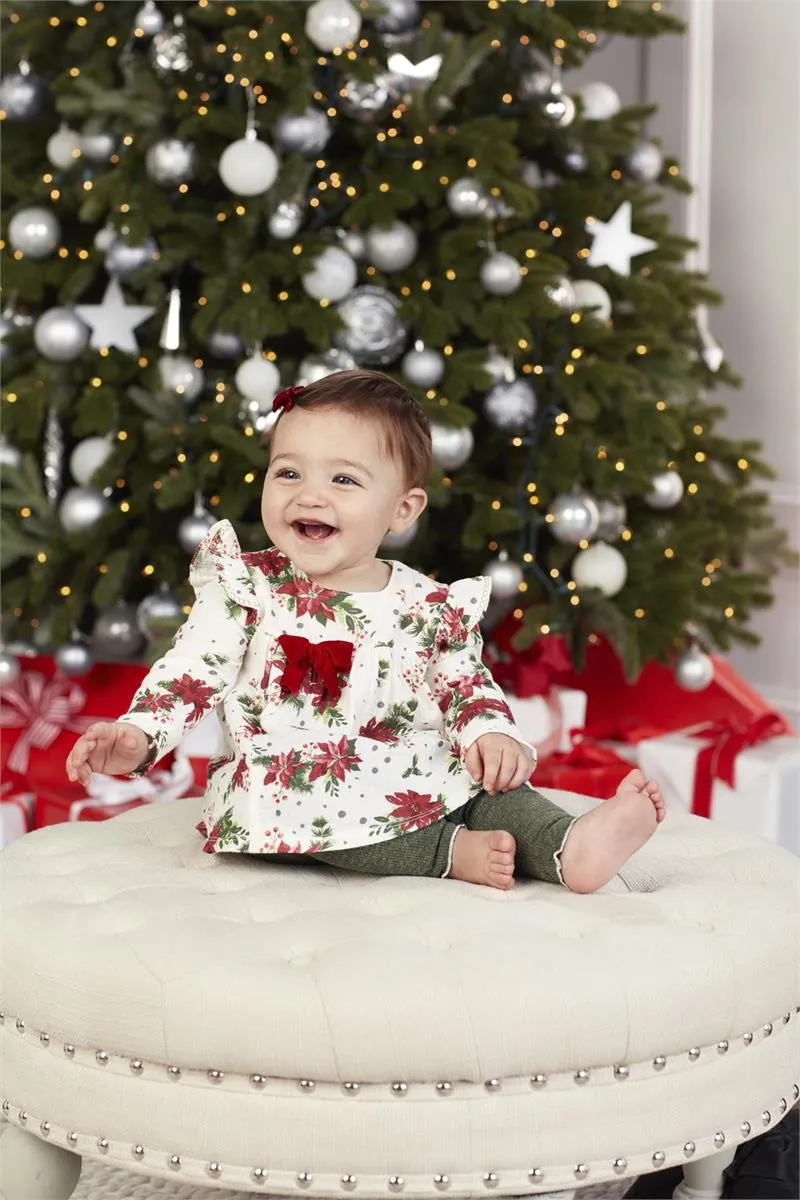 Mud Pie Poinsettia Tunic & Legging Set