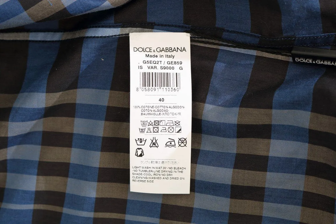 Multicolor Check Cotton Slim Fit Shirt