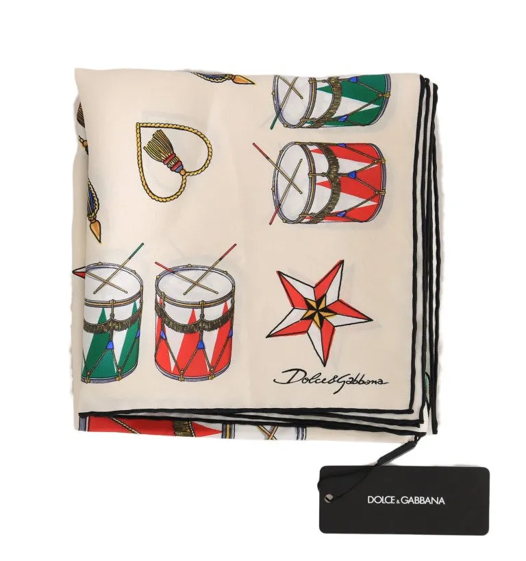 Multicolor Italy Silk Scarf