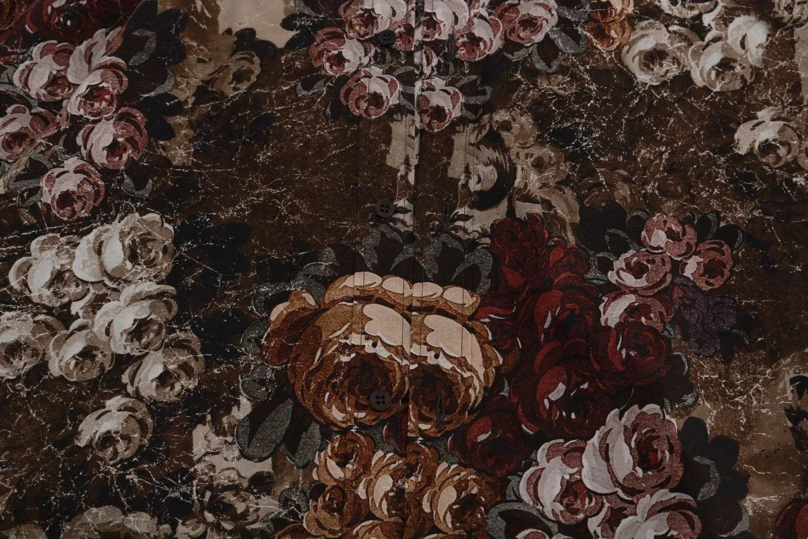 Multicolor Roses GOLD Slim Fit Shirt
