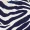 Navy and Cream Zebra Printed Wrap Skirt Midi Dress