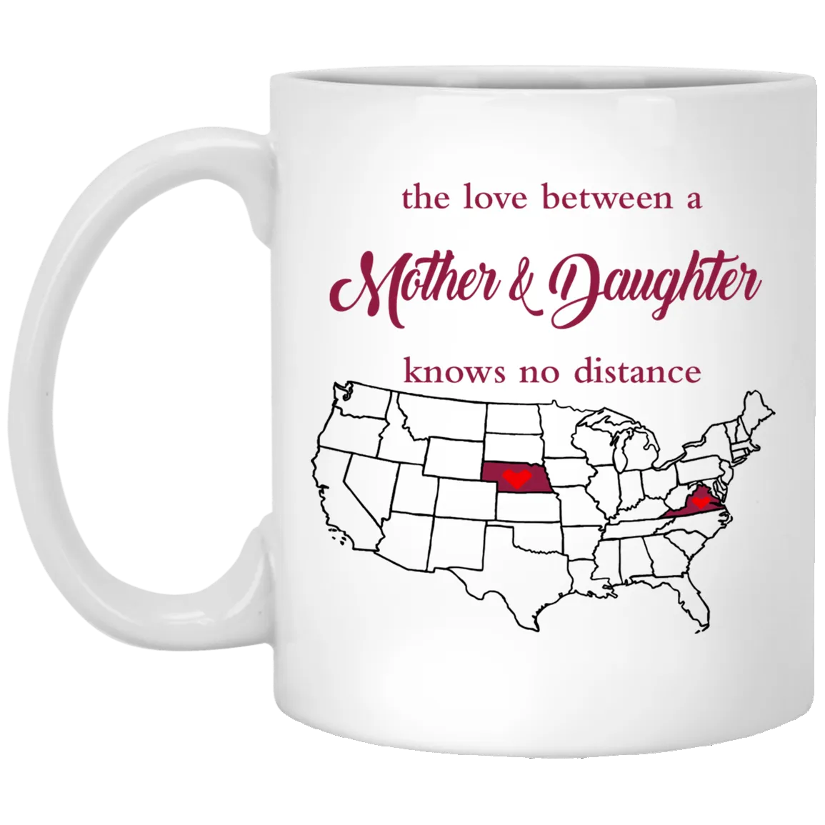 Nebraska Virginia Mother And Daughter Mug