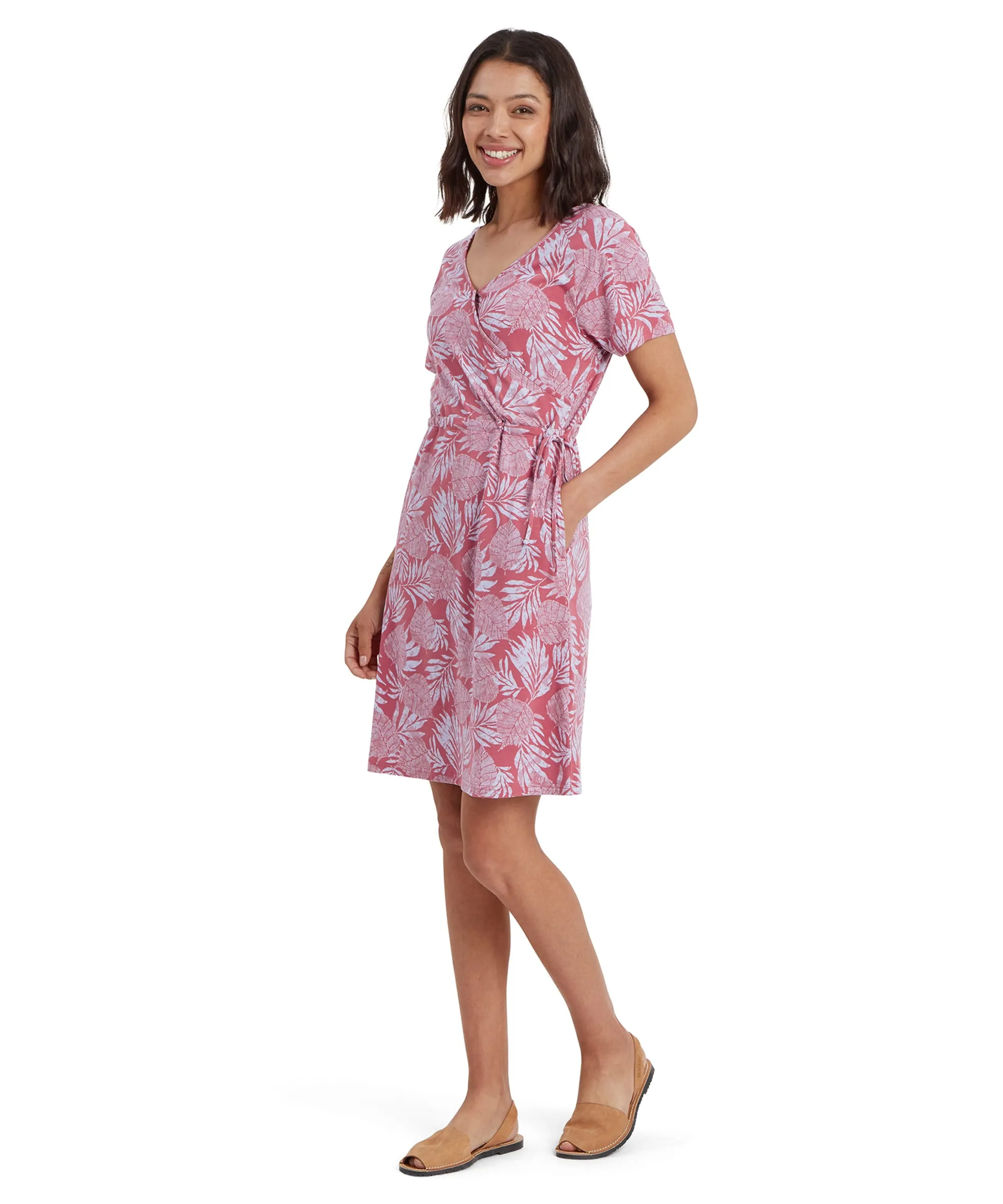 Neha Faux Wrap Dress - Rosie Bhodi Leaf