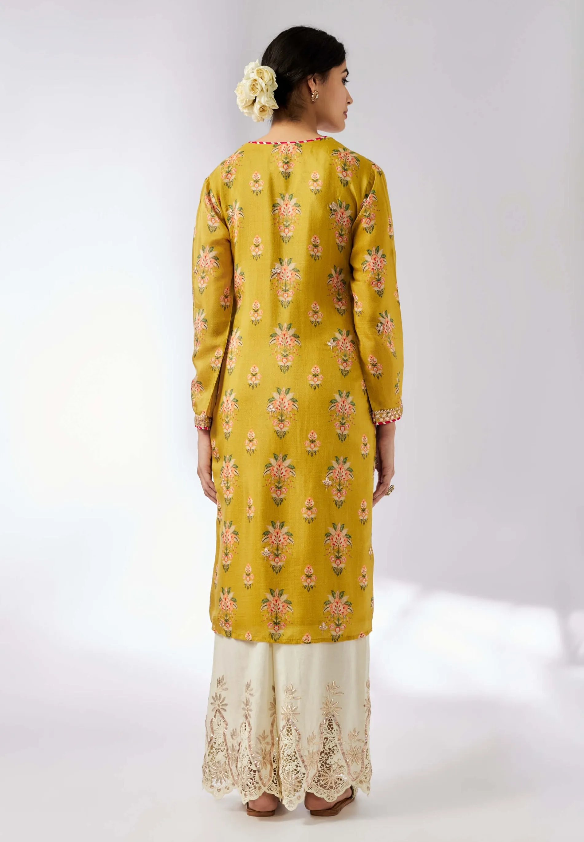 Neha mustard printed tunic