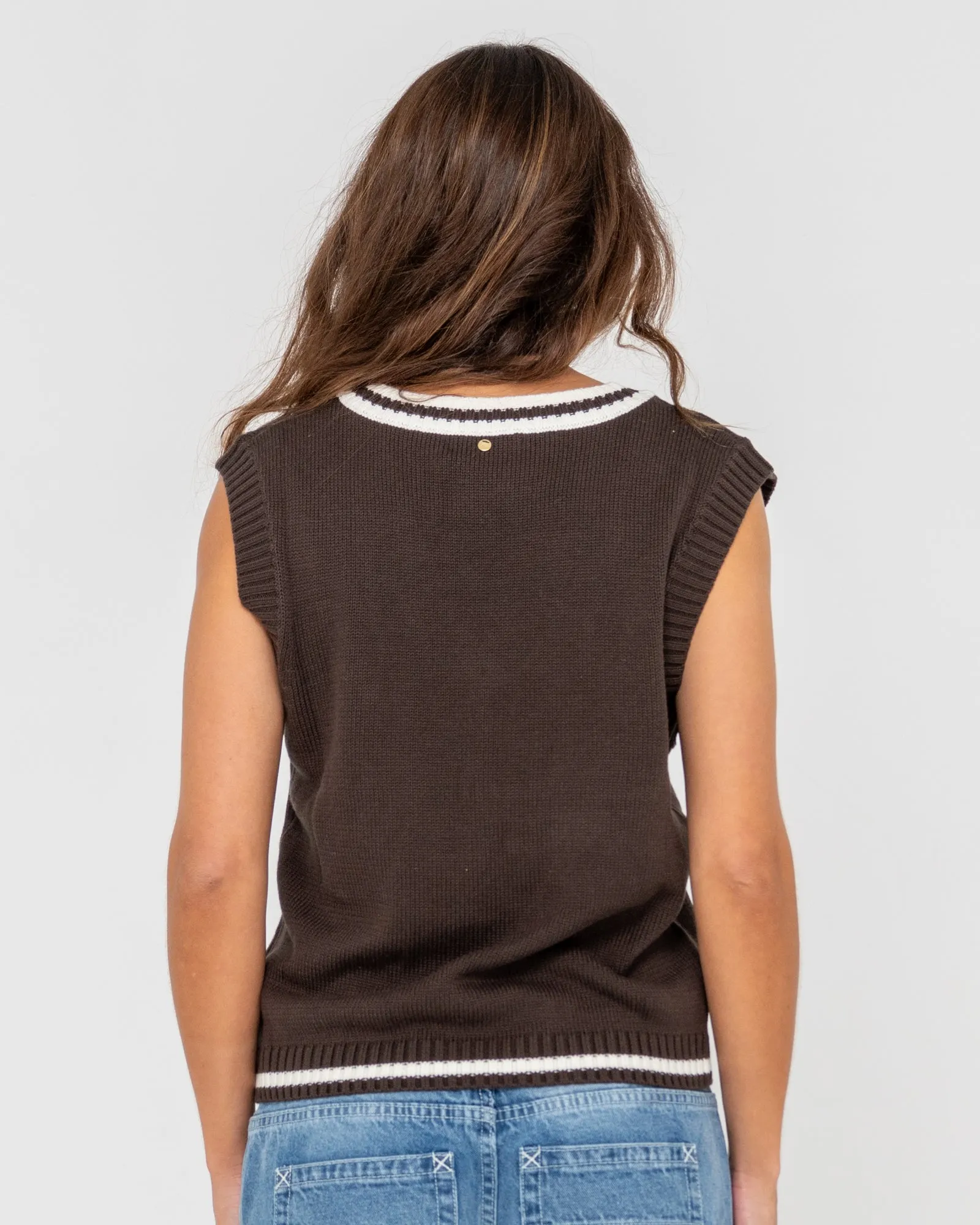 Nero Vee Neck Knit Vest