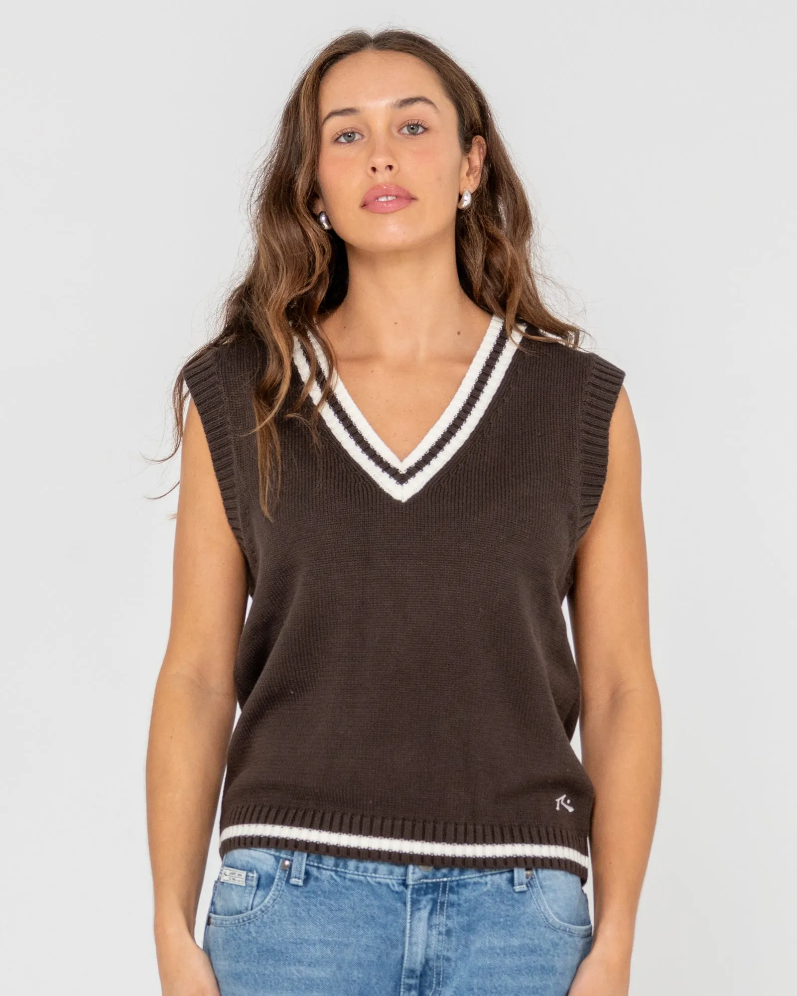 Nero Vee Neck Knit Vest