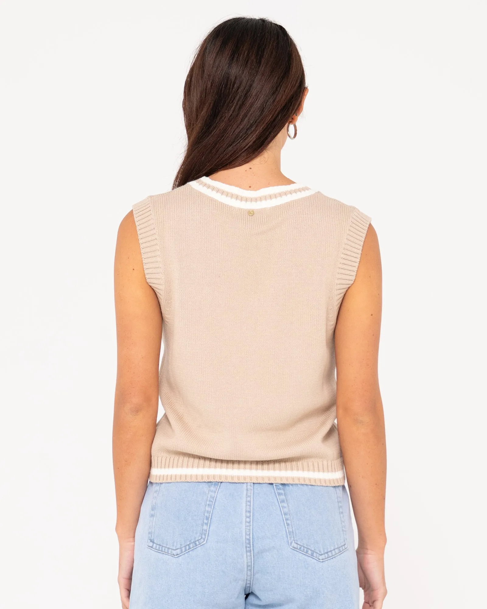 Nero Vee Neck Knit Vest