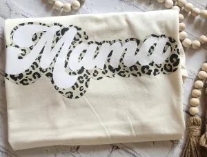 Neutral leopard Mama Tee