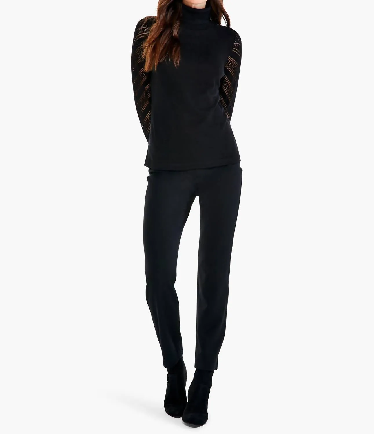 Nic   Zoe - Pointelle Turtleneck Sweater