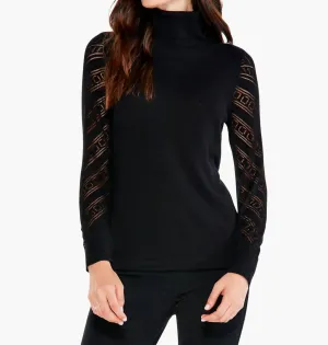 Nic   Zoe - Pointelle Turtleneck Sweater