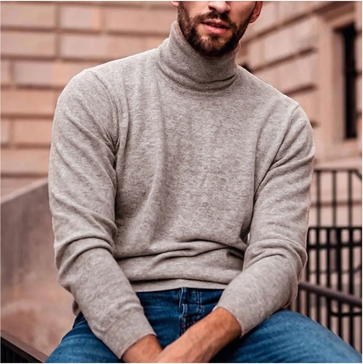 Nico | Stylish Men's Turtleneck Sweater for Fall/Winter