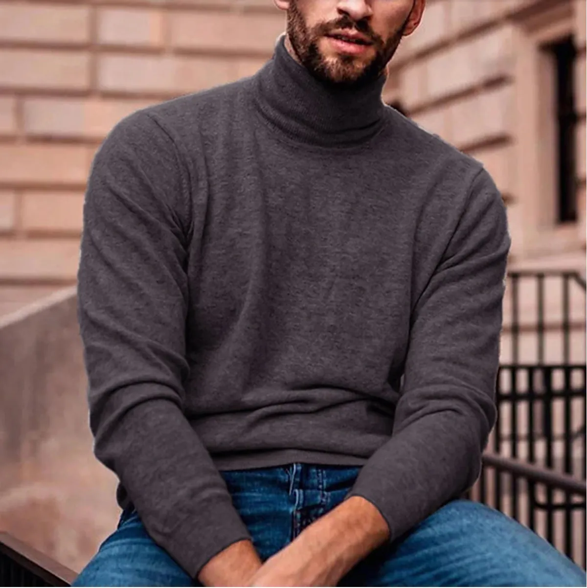Nico | Stylish Men's Turtleneck Sweater for Fall/Winter