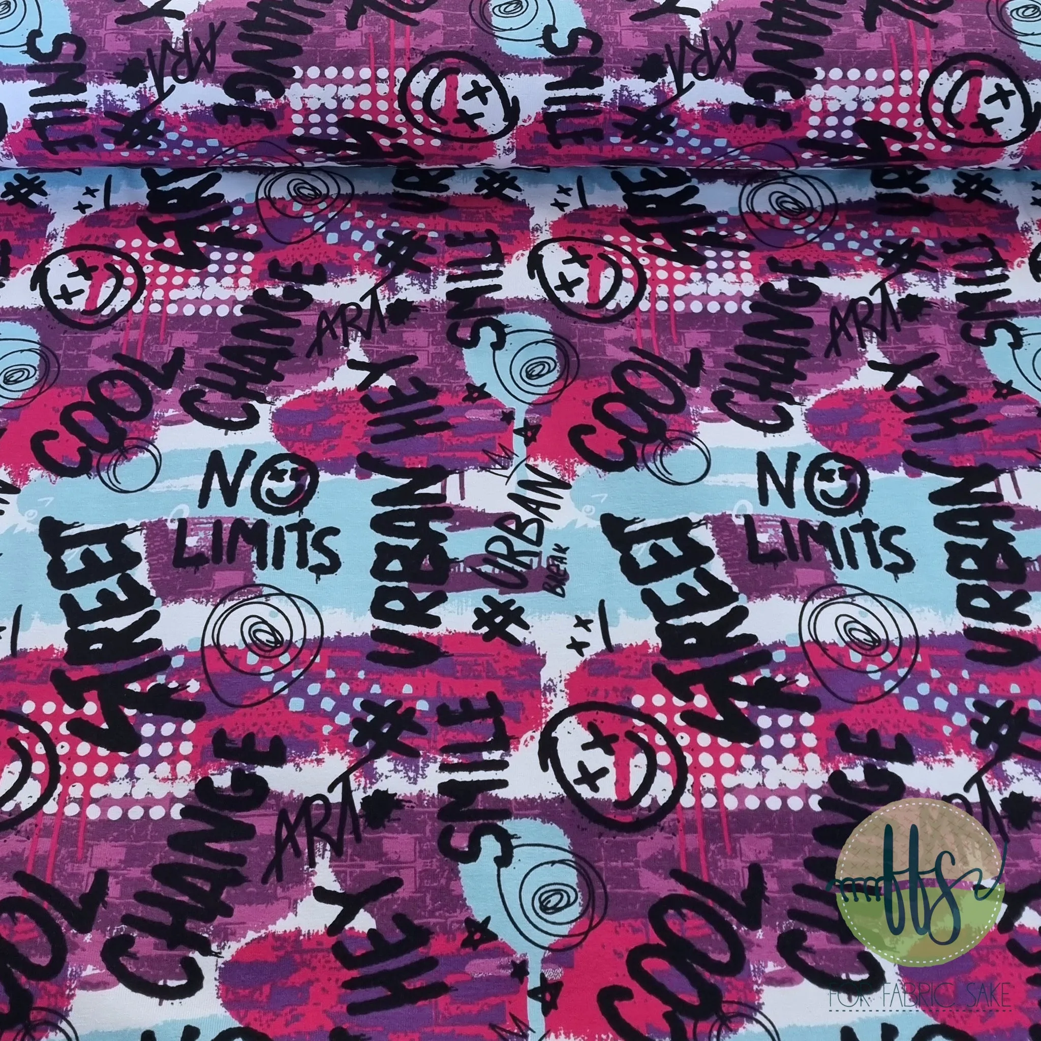 No Limits Graffiti Art- Cotton Spandex 215g