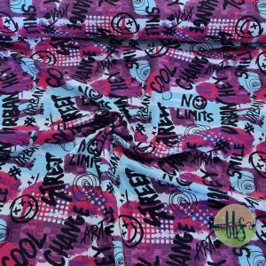 No Limits Graffiti Art- Cotton Spandex 215g