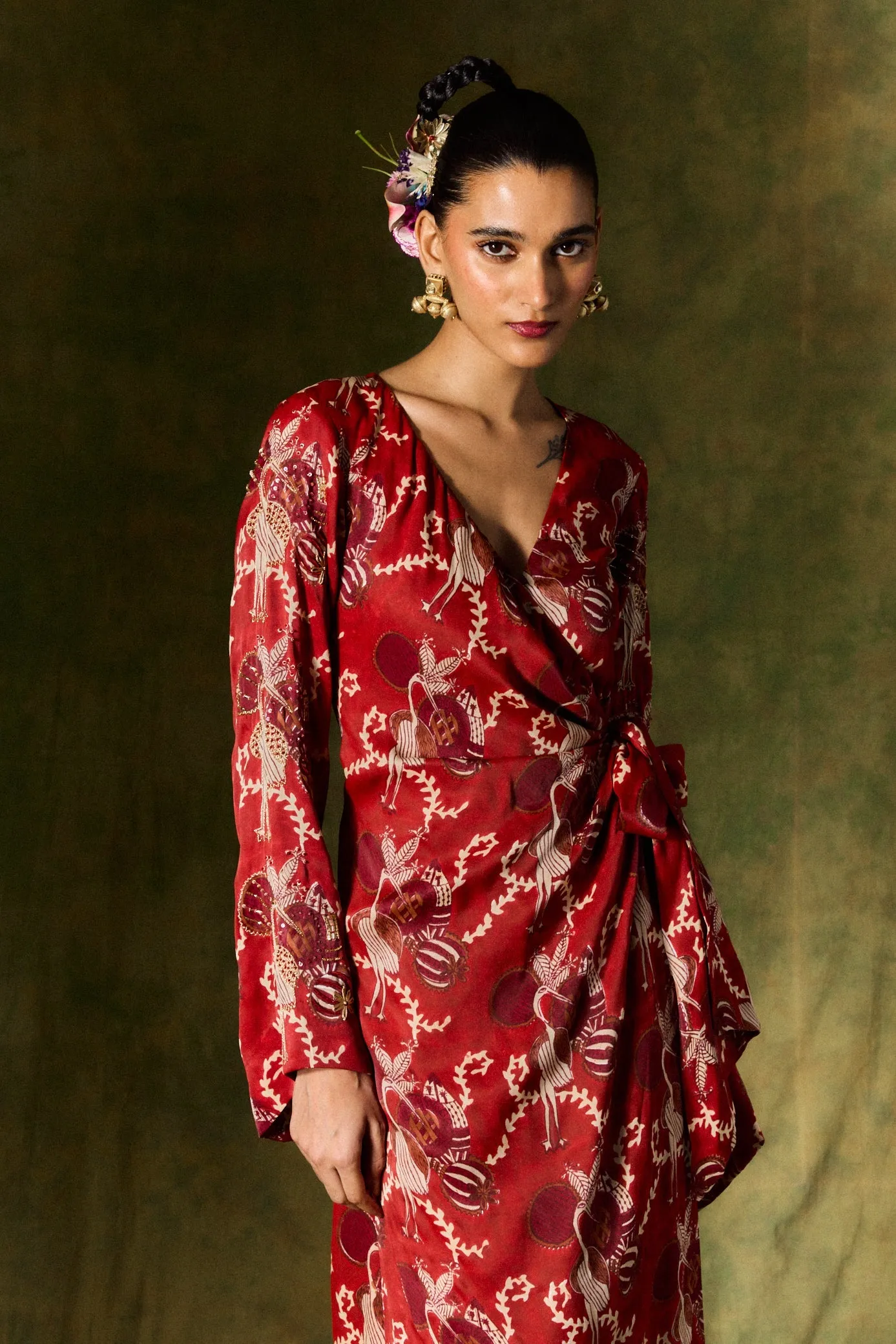 Noura | Silk Wrap Dress