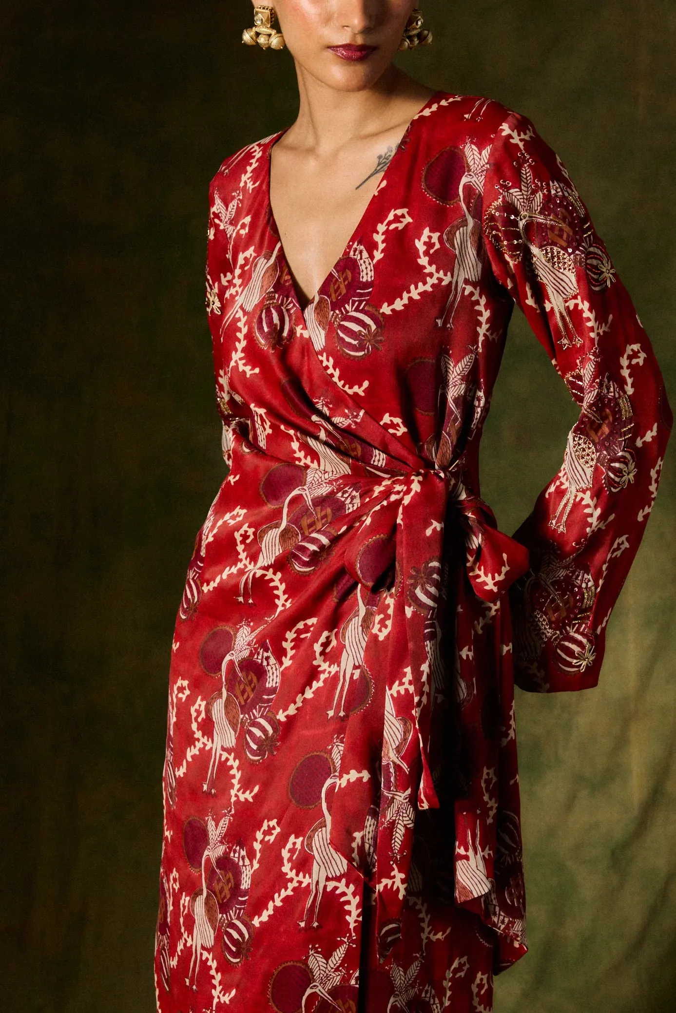 Noura | Silk Wrap Dress