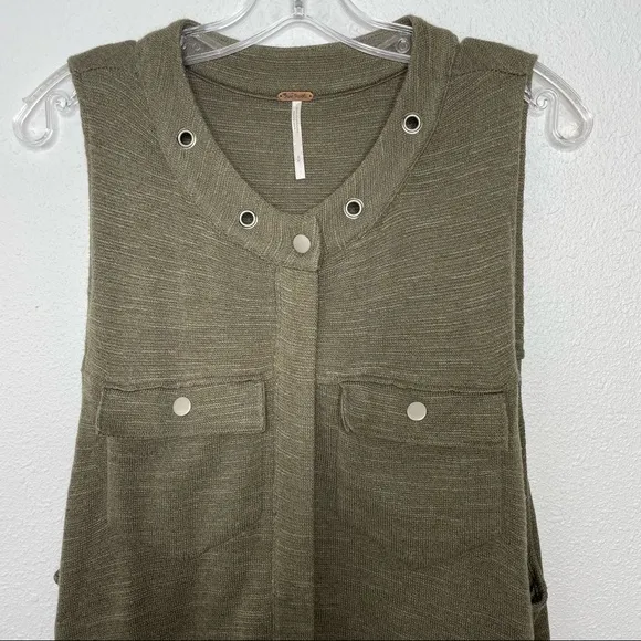 NWOT Free People Military Green Highway Vest Jacket size S