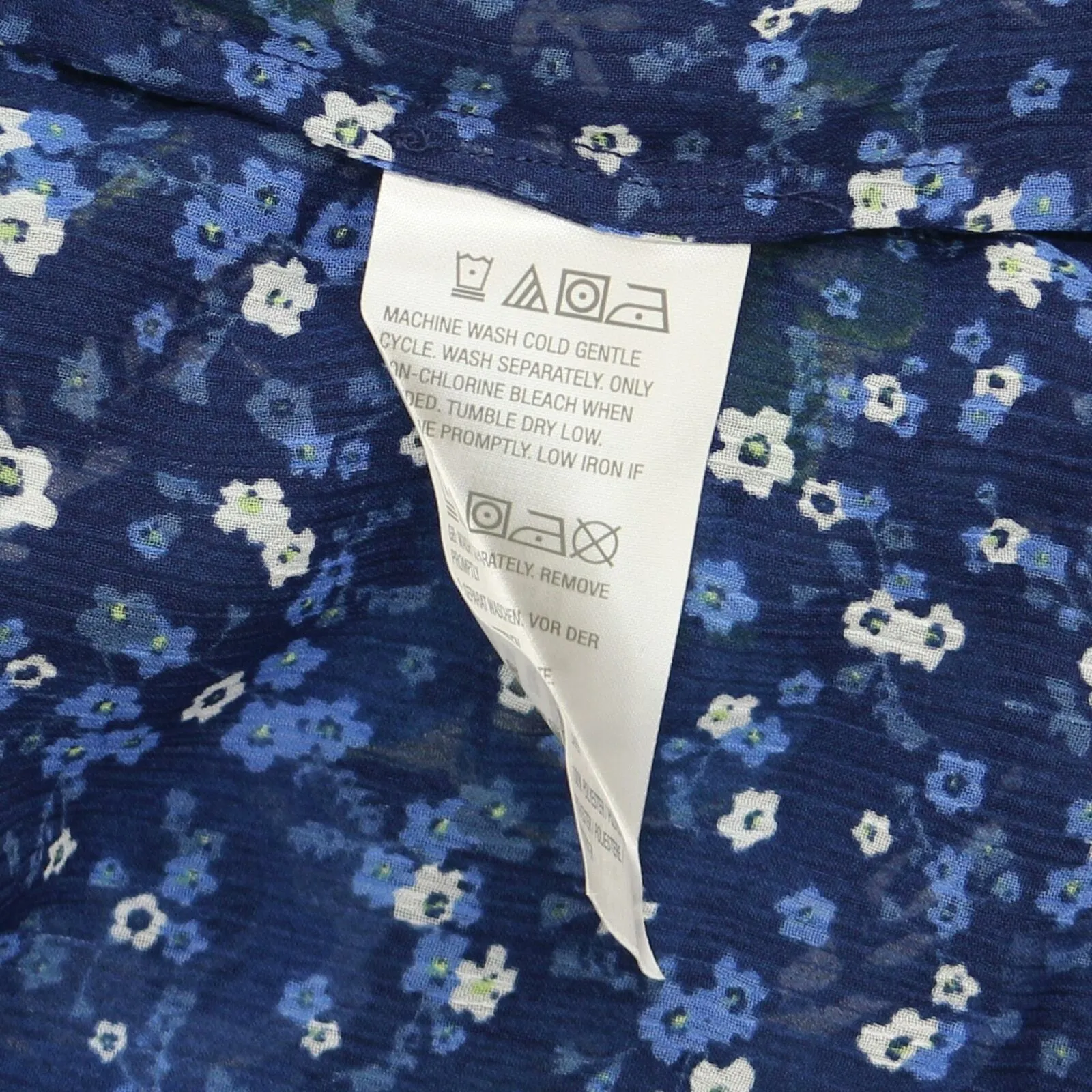 NWT Susan Graver Printed Crinkle Chiffon Peasant Tunic With Knit Tank. A351016 S