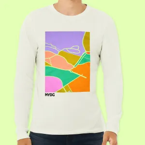 NYBG Map Long Sleeve T-shirt | Yellow