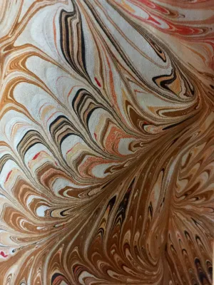 October Scene.   Habotai Silk 14x72”