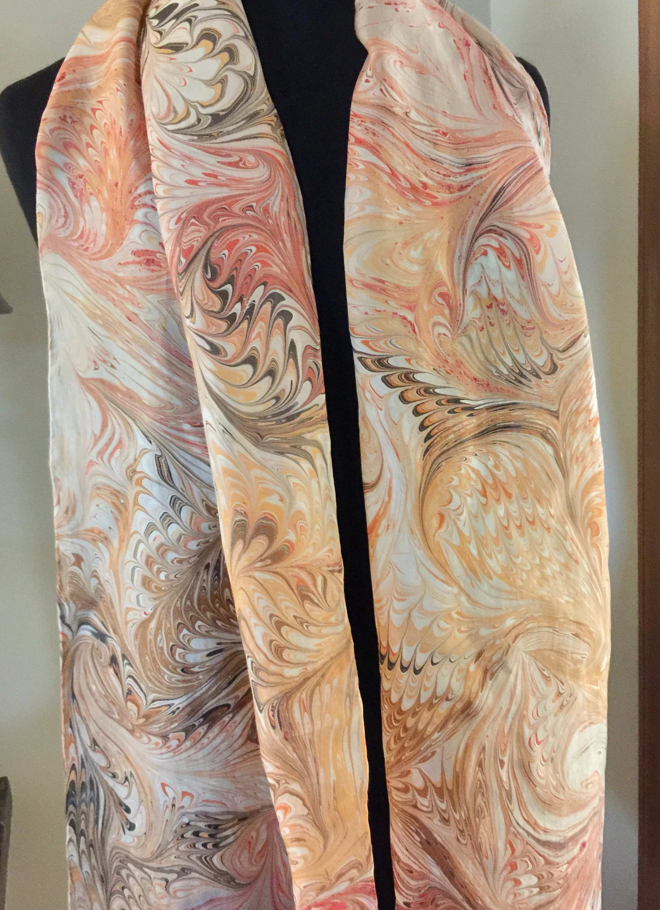 October Scene.   Habotai Silk 14x72”