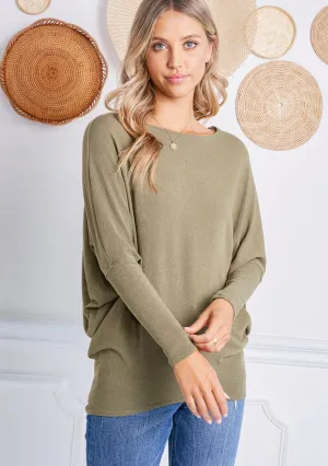 Off Shoulder Dolman Sleeve Tunic
