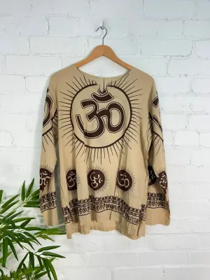 Ohm Print Long Sleeve Top