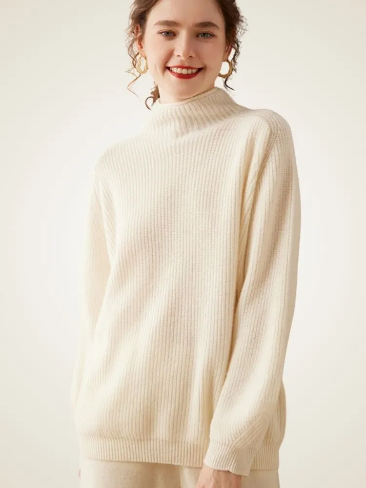 Olympia - Ribbed Cashmere Turtleneck Sweater
