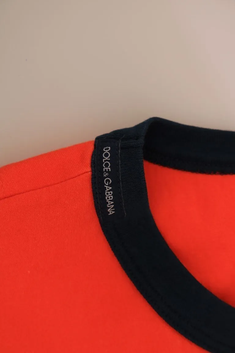 Orange Multicolor Cotton T-Shirt