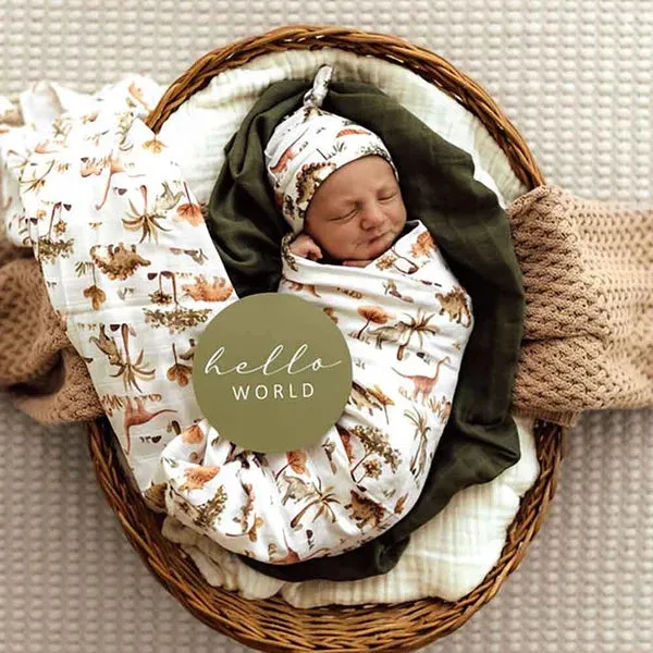 Organic 100% Cotton Muslin Wraps (8 designs)