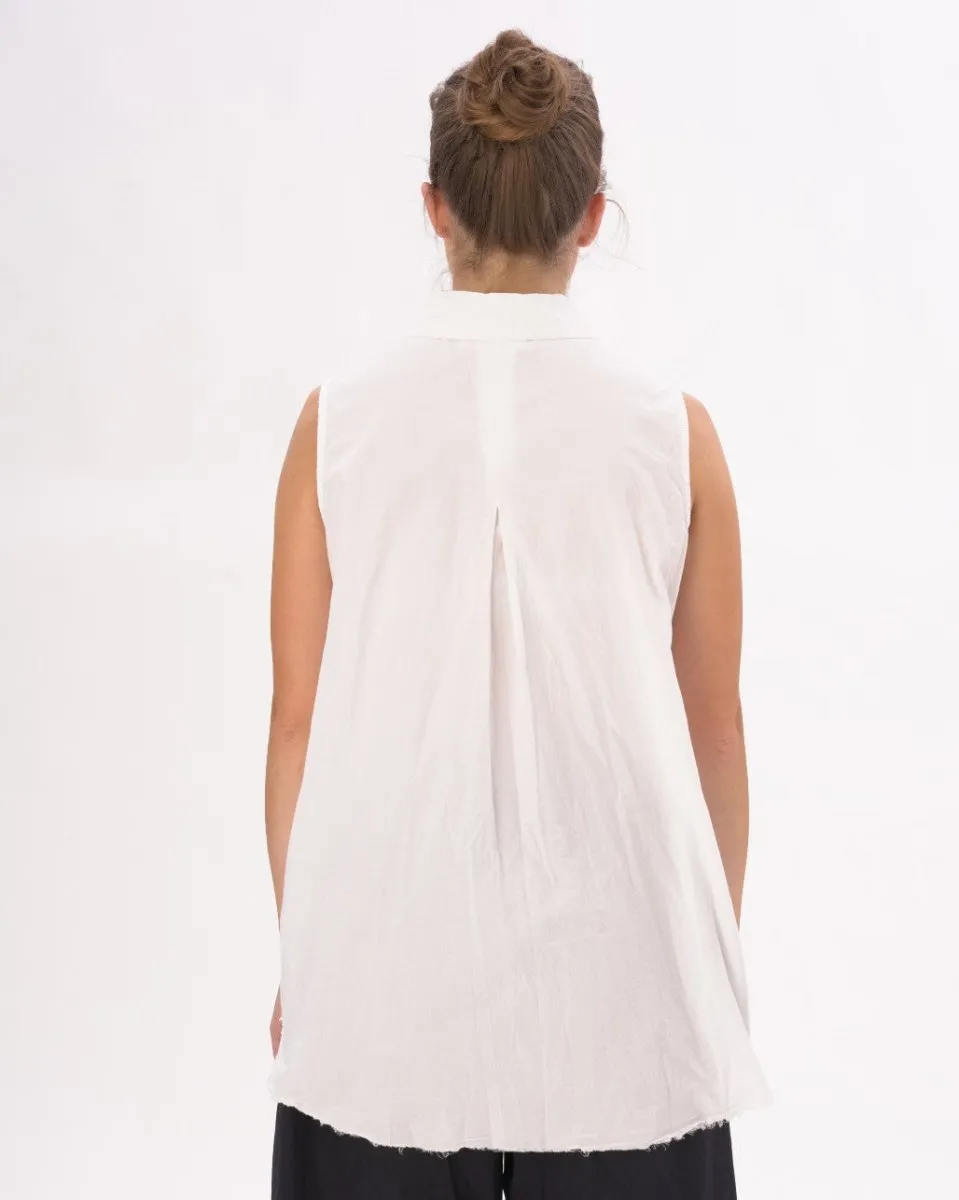 Organic Cotton Crinkled Sleeveless Tank