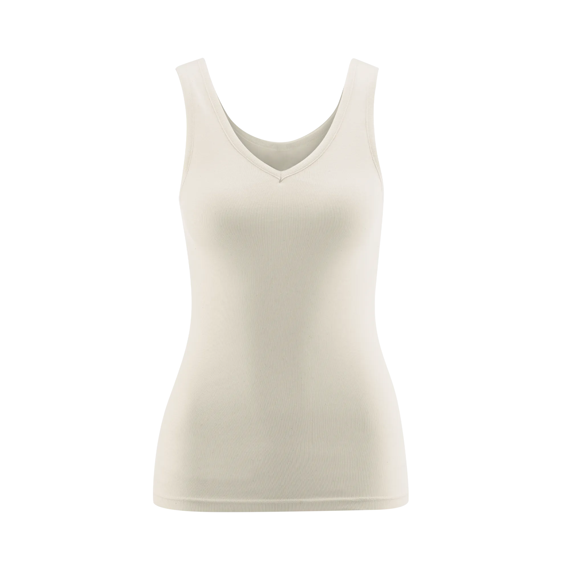 Organic Cotton V-neck Vest: Womens
