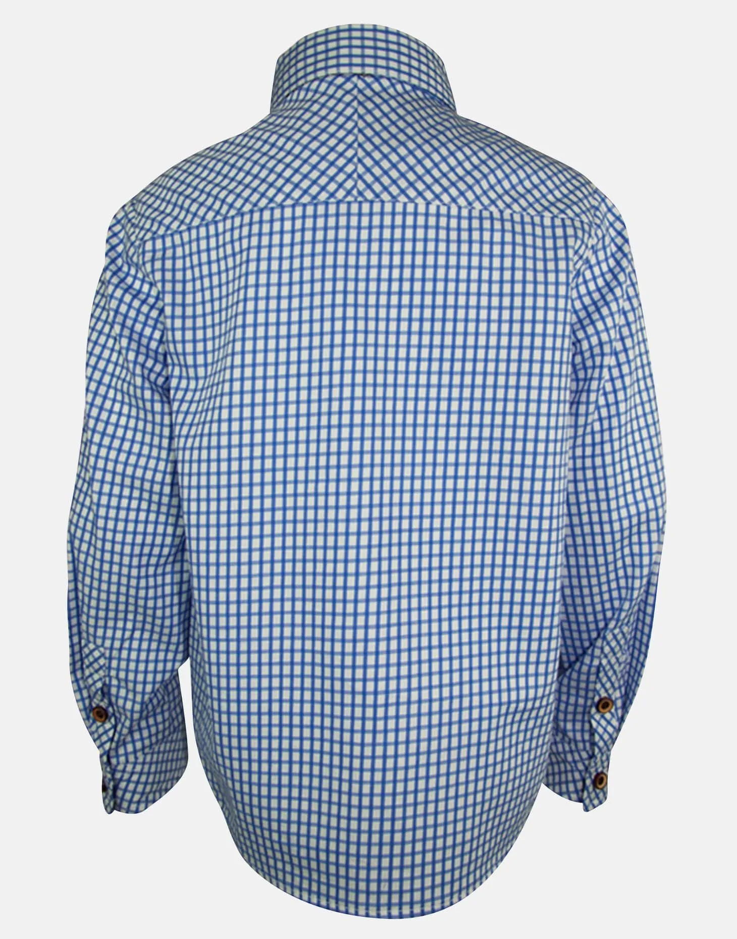 Otto: Sky blue check shirt & bowtie