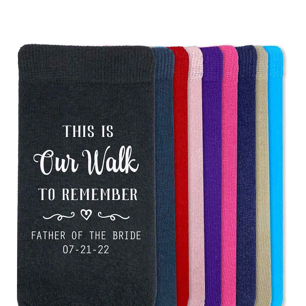 Our Walk to Remember - Father of the Bride Socks