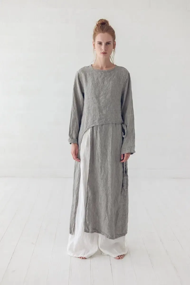 Oversized Linen Tunic Shirt