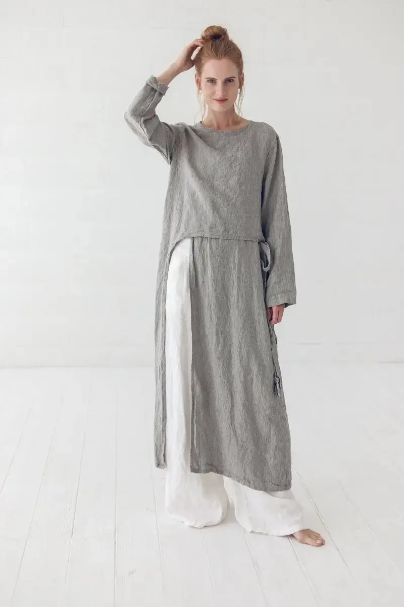 Oversized Linen Tunic Shirt