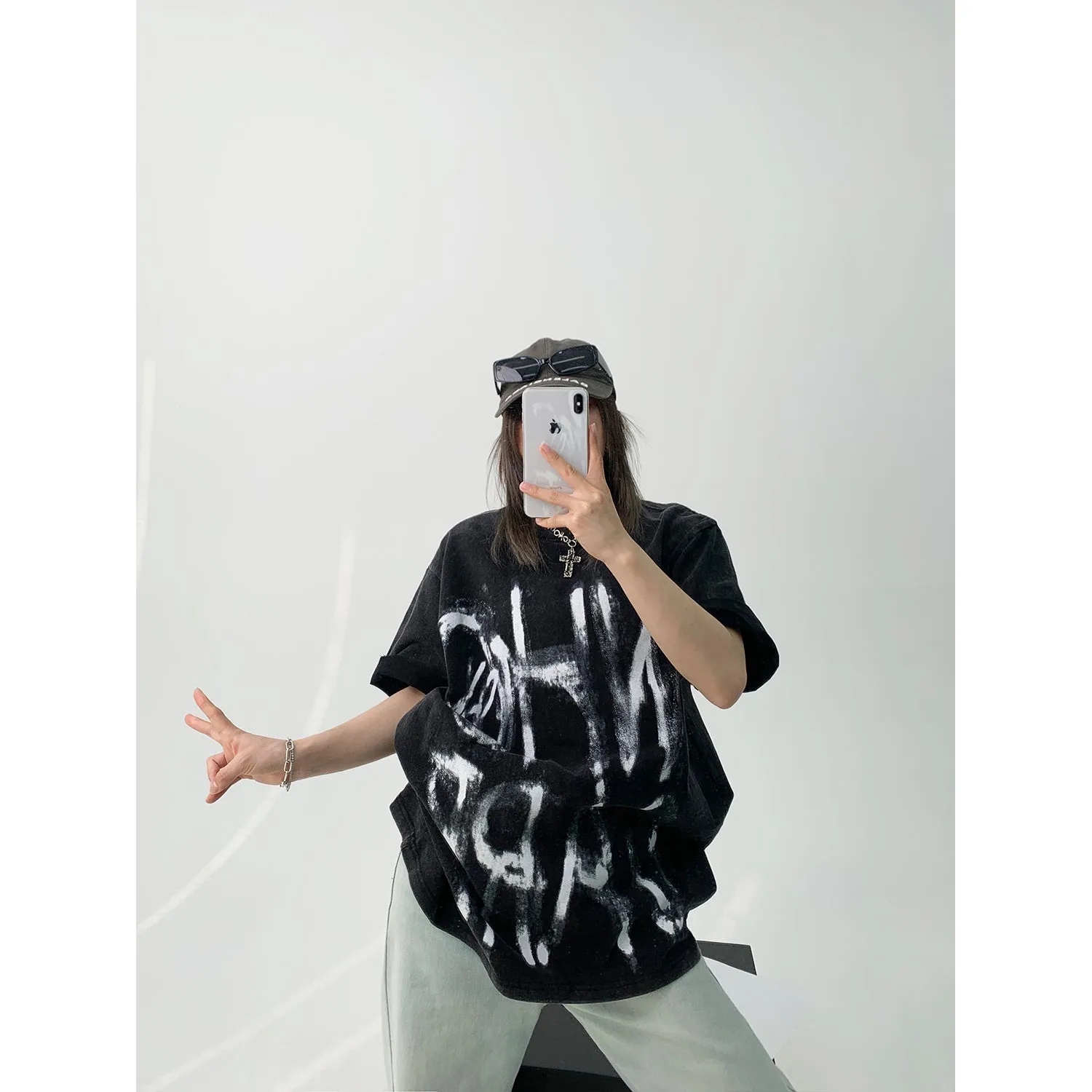 Oversized Printed Graphic T-Shirt