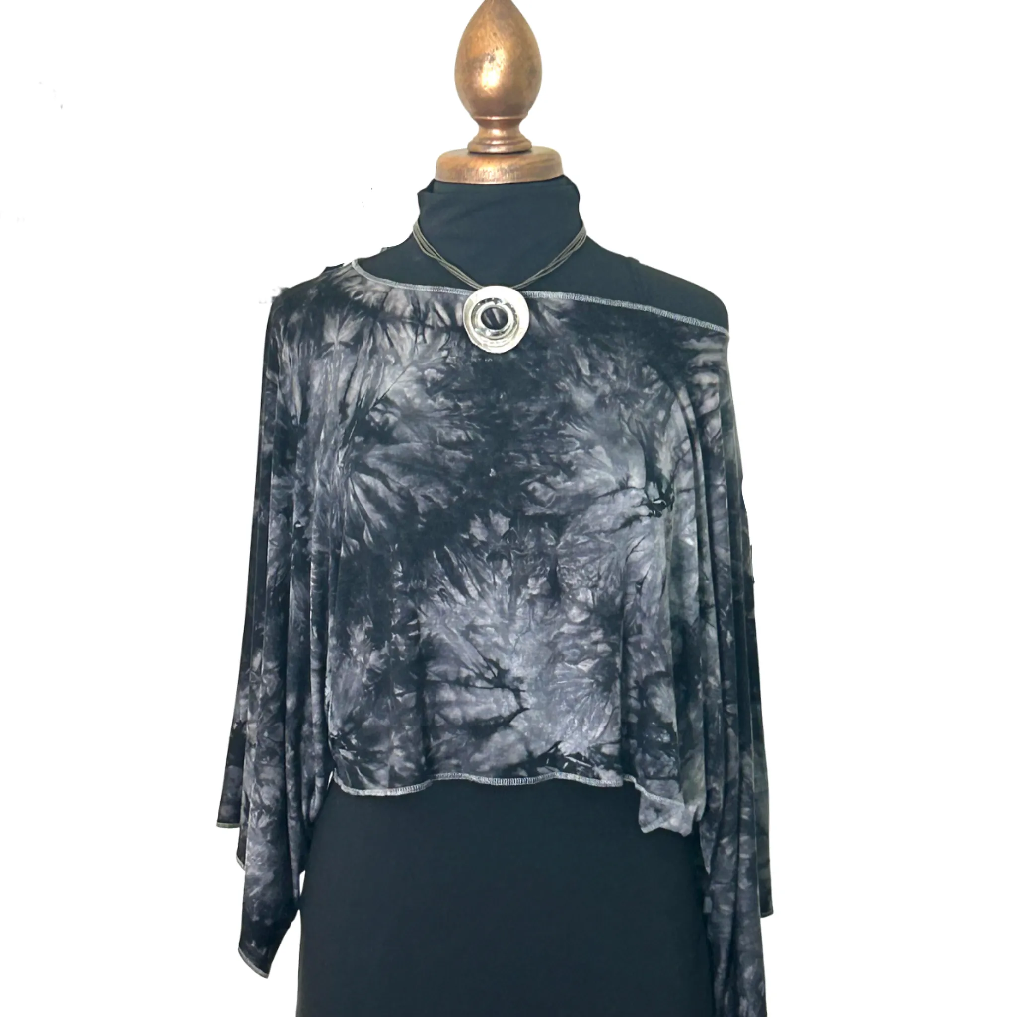 Paisley Tie Dye Top - Midnight