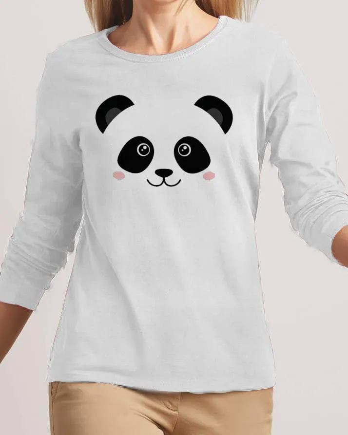 Panda New Fashion White High Printed Design High Quality T-shirt