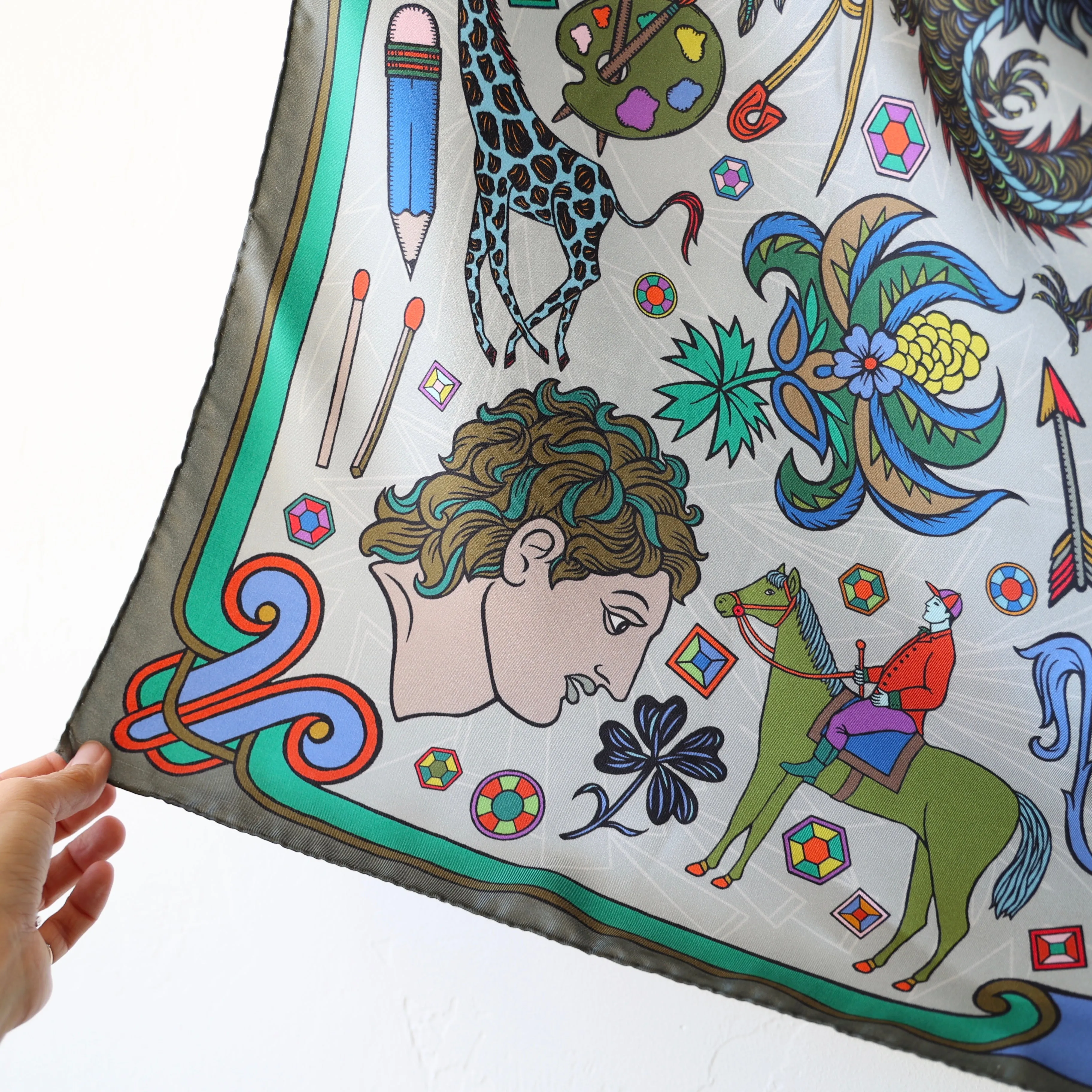 Patch NYC Daydream with Dragons Silk Scarf