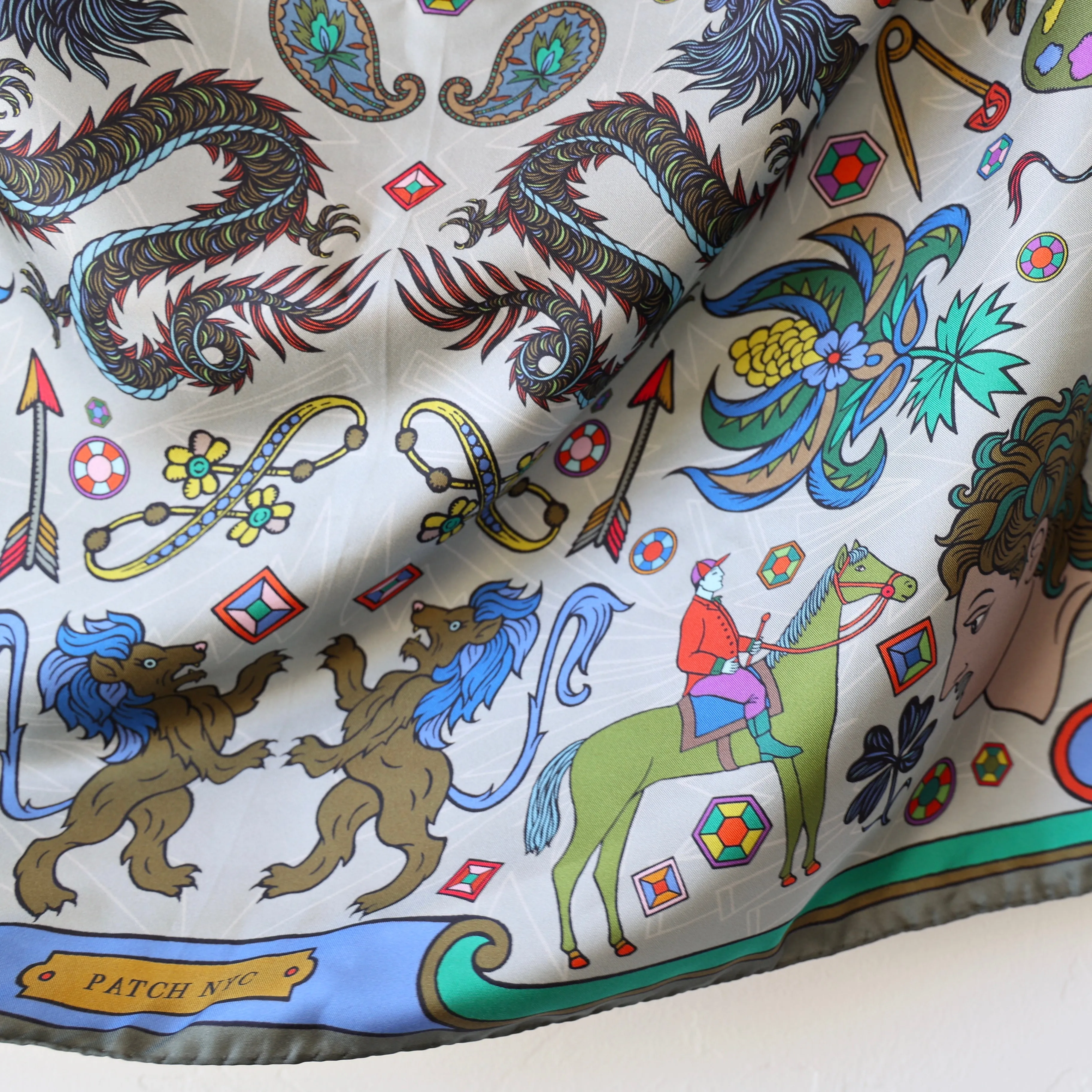 Patch NYC Daydream with Dragons Silk Scarf