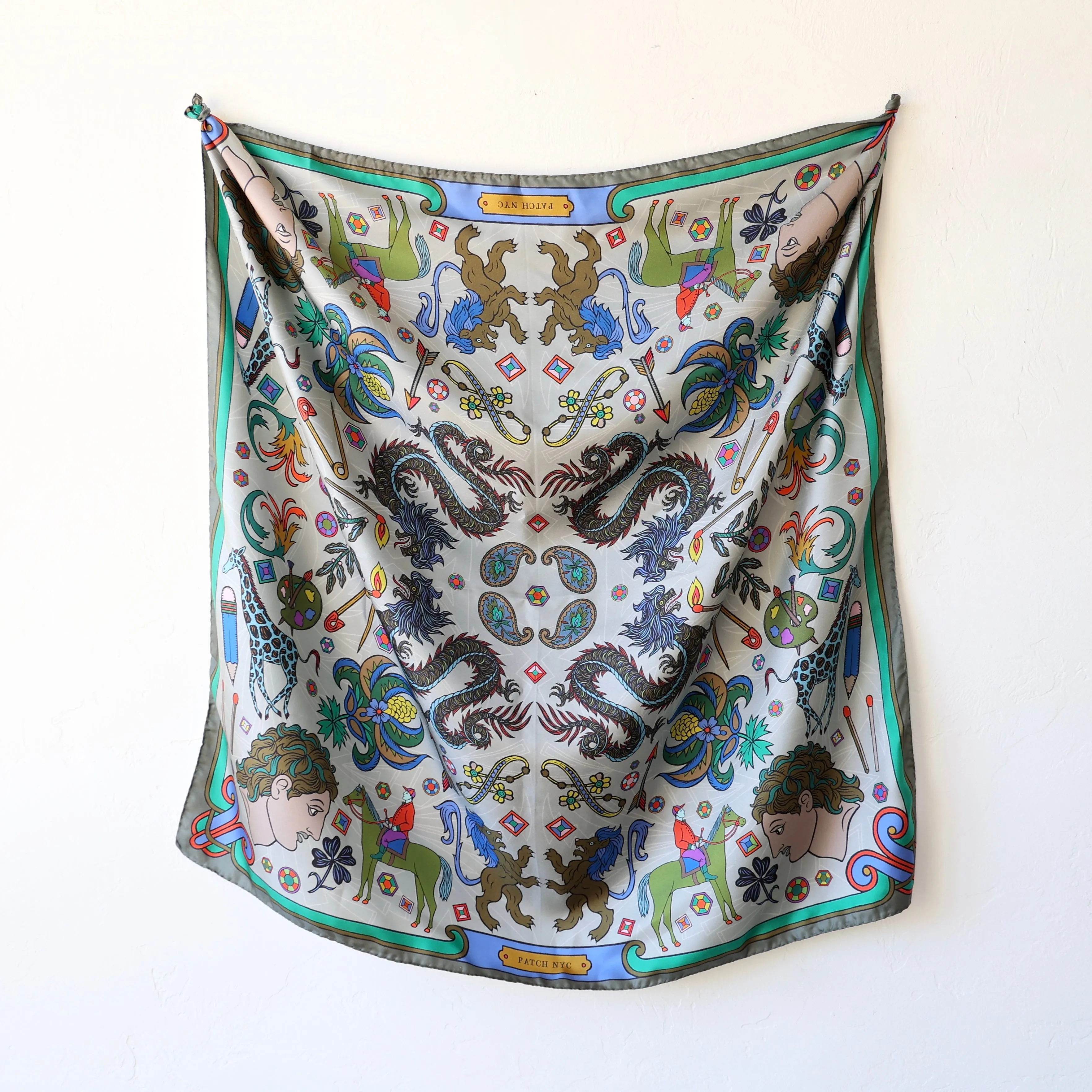 Patch NYC Daydream with Dragons Silk Scarf